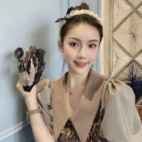 Luxury Women Organdy Bow Headband Handmade Top Bowknot Hairbands Fashion Girls Bezel Headdress Hair Hoop Female Hair Accessories