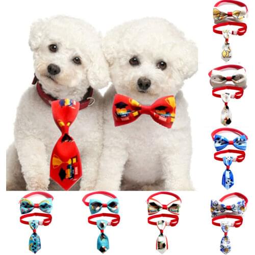 Dog Cat Pet Tie Puppy Toy Grooming Bow Tie Necktie Clothes Dog Bandanas Washable Bow ties Collar Neckerchief Pet Accessories