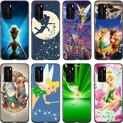 Silicone Cover Disney Tinker Bell For Huawei P 50 P40 P30 P20 P10 P9 P8 Pro Plus Lite E mini 2017 2019 Phone Case