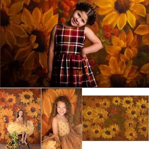 Sunflower Texture Children Birthday Artistic Photos Backdrop Fall Sunflowers Newborn Portrait Background Baby Shower Photography