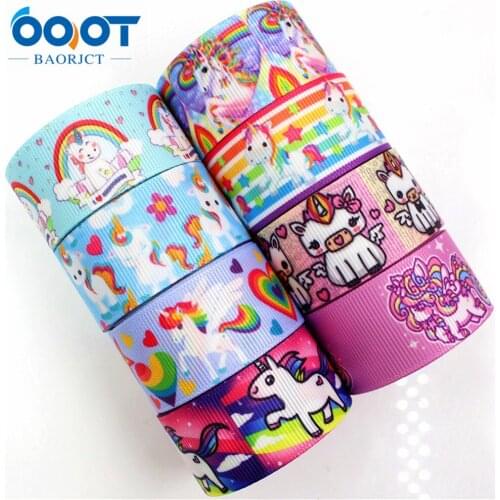 OOOT BAORJCT 1752212 25mm 10yard Cartoon Ribbons Thermal transfer Printed grosgrain Wedding Accessories DIY handmade material