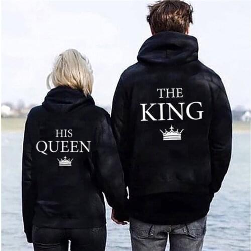 Hoddies Aesthetic King and Queen Woman Cheap Sweat-shirt Free Shipping Pull E Girl 90S Harajuku Long Sleeve Spain Street Fall