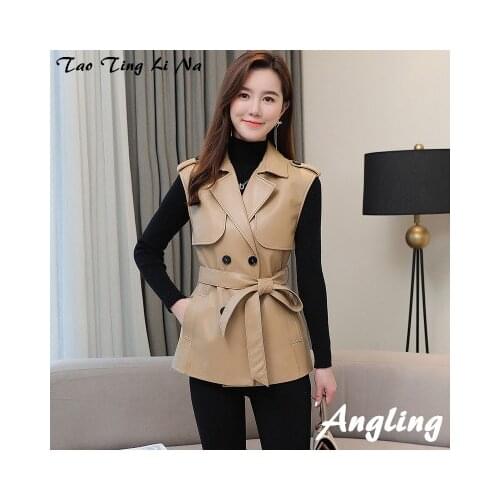 2020 Women Spring Genuine Real Sheep Leather Jacket R43
