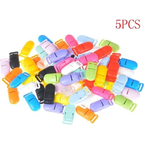 1/5Pcs Transparent Pacifier Clips Soother Holder Plastic Baby Pacifier Clips for Baby Round Clamp Pacifier Nipples Holder