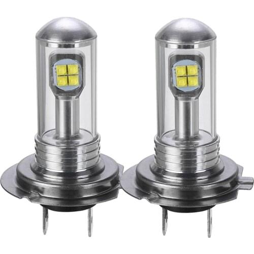 2pcs/set H7 Car Headlight 80W 12V-24V 3000LM LED Fog Lihgt 6000K White 8Led/Bulb LED Headlamp Working Lamp Car Light Accessory