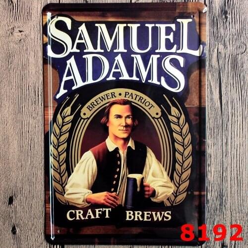 20x30CM SAMUEL Craft Brews Metal Tin Sign Art Wall House Cafe Beer Bar Room Decoration