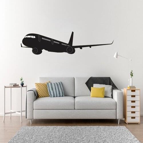 Josh Airbus A-320 Airplane Wall Decal Living Room Decoration Airplane Vinyl Wallpaper WE124