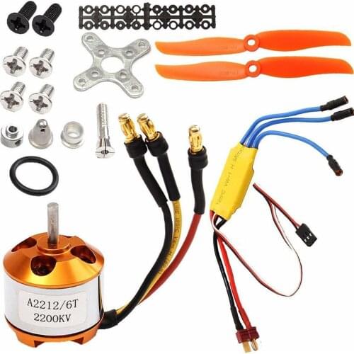 A2212 2212 2200KV Brushless Motor 30A ESC Motor Mount 6035 Propeller For RC Airplane Helicopter Fixed Wing Spare Parts