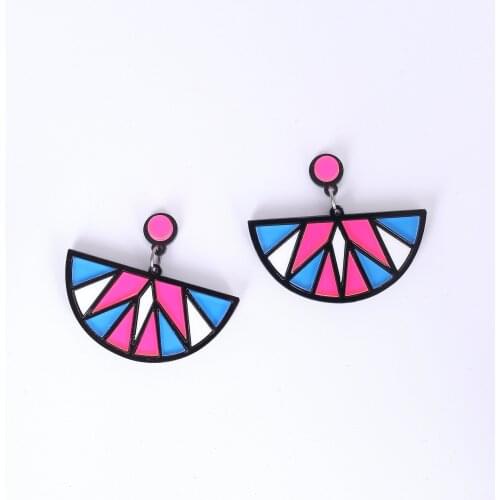Acrylic Fashion Statement Drop Earrings For Women Vintage Resin Oval Round Dangle Earring 2020 Brincos Wedding Jewelry