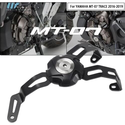 MT07 Motorcycle Accessories Black Aluminum Alternator Cover Guard Clutch Protection For YAMAHA MT-07 MT 07 TRACE 2016-2019 2017
