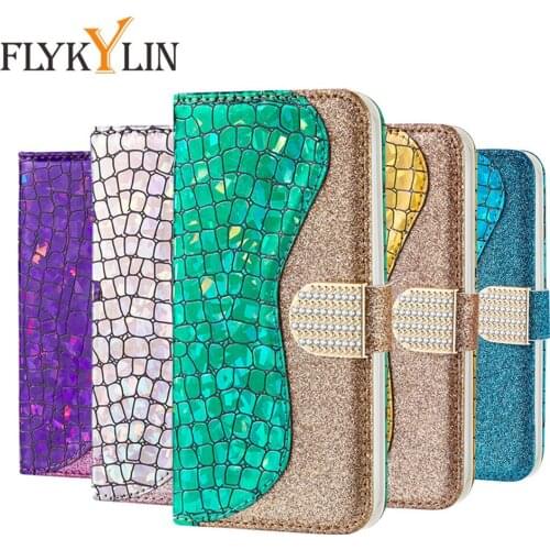 Bling Wallet Leather Case For Huawei P40 P30 P20 Lite P Smart 2019 Flip Cover For Huawei Mate 20 Lite For Huawei Y5 2018 Y6 2019