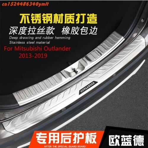 For Mitsubishi Outlander 2013-2019 High quality stainless steel rear windowsill panel,Rear bumper Protector Sill Car Accessories