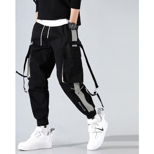 Streetwear Pockets 2020 Mens Jogger Pants Hip Hop Sweatpants Joggers Trousers Tactical Mens Pants Cargo Harem Pants Men Clothes