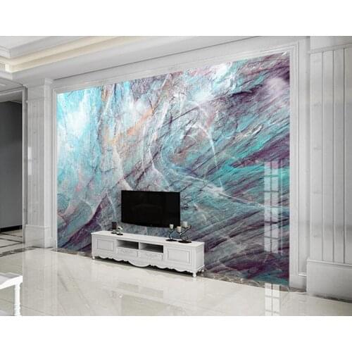 European HD Colorful Marble Wallpaper Large Photo Wall Mural for Living Room Art Wall Painting Canvas Murals 3d Wall Paper