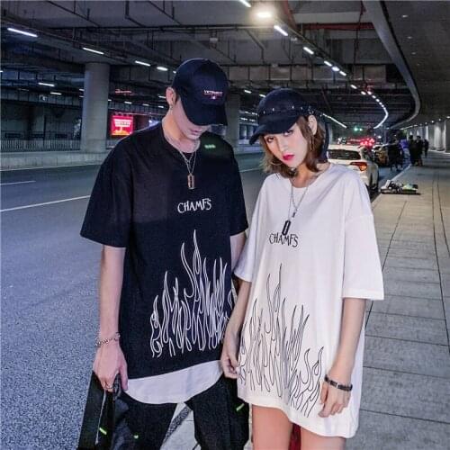 Korean Printed Tshirt Streetwear Tops Women O Neck Short Sleeve Couple T Shirt Summer Ladies Letter Print T shirt Tops Girl