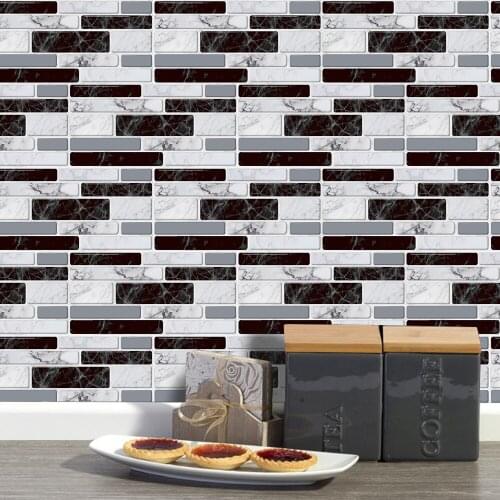 Like Real Tile Terrazzo Wallpaper Retro Oil-proof Waterproof Tile Sticker For Kitchen Bathroom Ground Wall House Decoration27pcs
