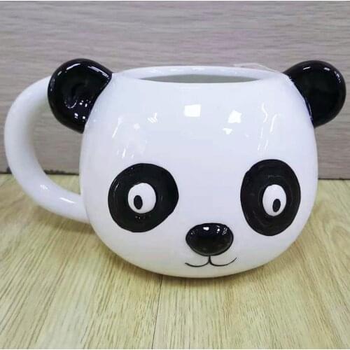Creative Cute Cartoon Animal Hot Mug Tea Cup Milk Coffee Cup Panda tiger penguin bear Ceramic Drinkware hand-painted Gift