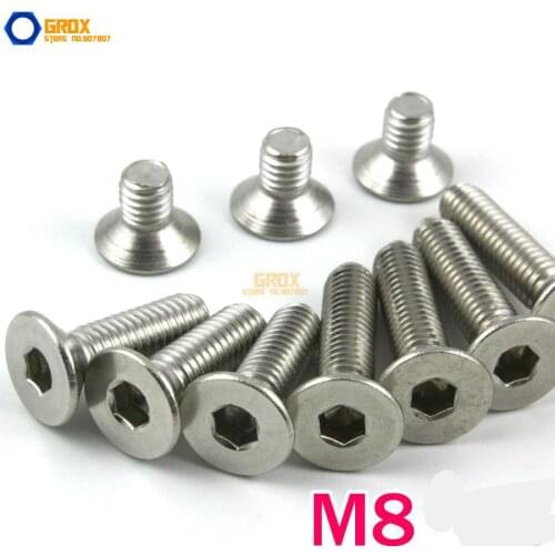 M8 Flat Head Socket Cap Screw 316 Stainless Steel Marine Grade