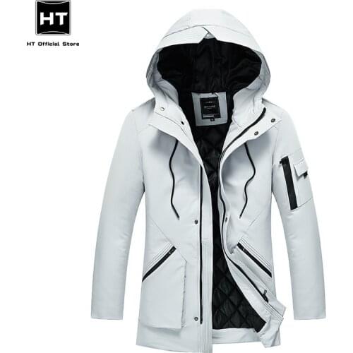 New Mens Hooded Cotton Clothes Men Warm Coat Casual Long Thick Padded Cottons High Quality Zipper Pocket Mens Windbreaker