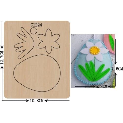 New Christmas, flowers, pendants Wooden die Scrapbooking C-1224 Cutting Dies Multiple sizes