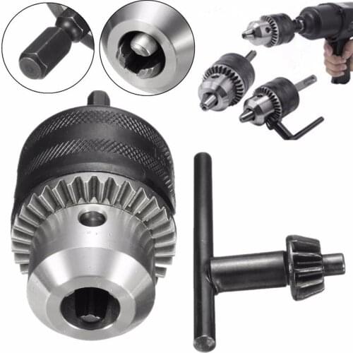 Heavy Duty Electric Hammer Drill Chuck Capacity 1.5-13mm Thread Adapter Hex Shank For Power Tools