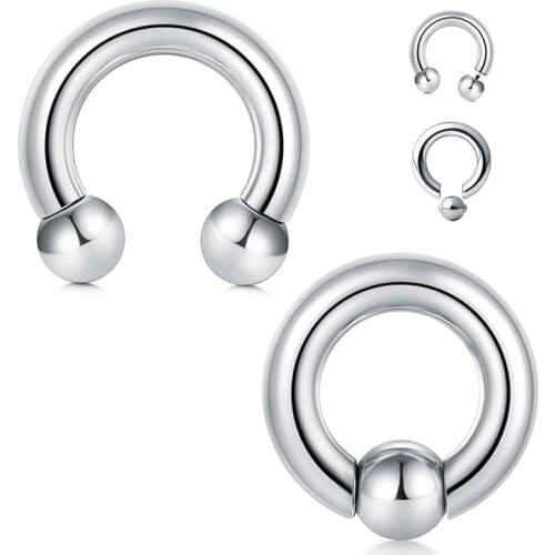Pussy piercing PA Ring-Internally Threaded Circular Barbells Horseshoe & Spring Action Captive Bead Ring CBR Body Piercing