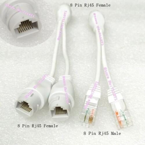Via network cable for 2 Road network extension Double Rj45 Male to Female extend Male Female Two Double Rj45 extension cord line