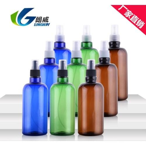 R24-500ml Blue Brown Green Cylinder Long Neck Half Spray Bottle 10PCS/LOT