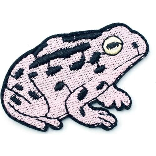 Toad Size:3.9x5.4cm Iron On Patch Embroidered Applique Sewing Clothes Stickers Garment Apparel Accessories Badges