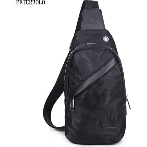 PETERBOLO Causal Men Chest Bag Watermelon Oxford Messenger Bags Camouflage Handbags