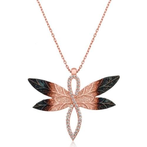 Tevuli 925 Sterling Silver Dragonfly Women Necklace