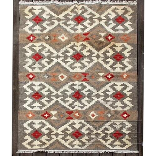 Fabric Kilim Carpet Handmade Fashionable Household Decorates runner Carpet Rectangle Carpet Natural Sheep Wool