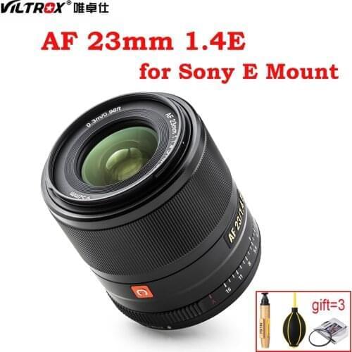 VILTROX 23mm f1.4 Auto Focus lens E-mount APS-C Compact Large Aperture Lens for Sony Camera A7 A9 A7R A7S A6000 A6300 A6600
