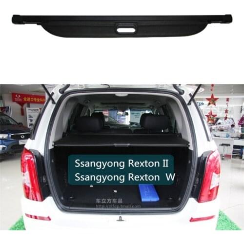 Rear Cargo Cover For Ssangyong Rexton II W 2008-2019 privacy Trunk Screen Security Shield shade Auto Accessories