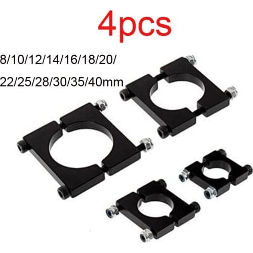 4PCS Aluminum Alloy 8/10/12/14/16/18/20/22/25/28/30/35/40mm Pipe Clamp Carbon Tube Clip Connector Adapter for RC Airplane DIY