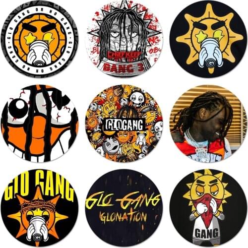 Glo Gang Chief Keef Icons Pins Badge Decoration Brooches Metal Badges For Clothes Backpack Decoration 58mm