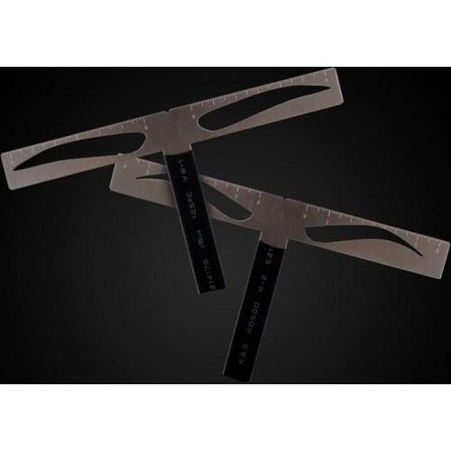 1pcs Microblading Eyebrow Ruler Aluminium Alloy Shaping Reusable Ruler Measure Tool Eye brow Stencil Ruler For Beginner