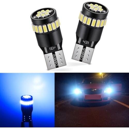 2x T10 W5W LED Canbus Car Clearance Parking Light Bulb for Renault Trafic Laguna Megane Duster Clio 2 Logan Captur Symbol Scenic