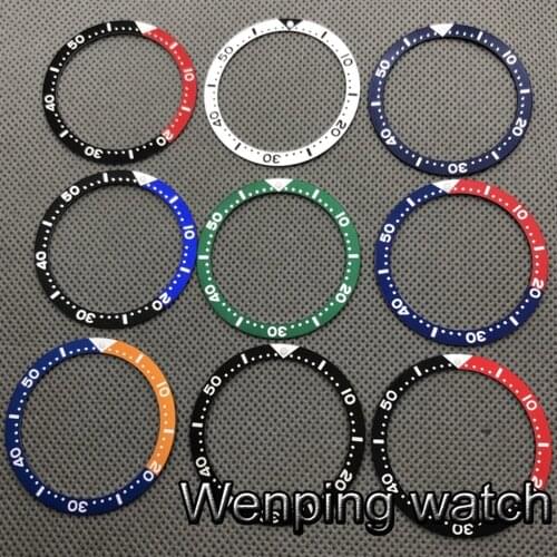 39mm high quality black blue red silver aluminum bezel