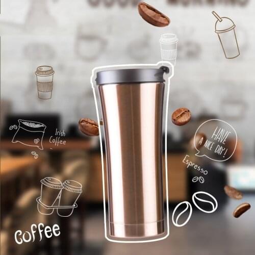 500ml Double Stainless Steel Water Bottle Coffee Mug With Lid Thermos Mug Travel Thermal Cup Thermosmug For Gifts Kitchen Cocina