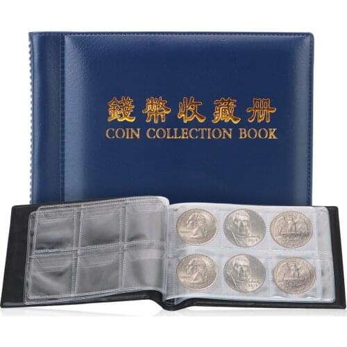 XINCHEN 60 Pockets Coin Stamp Album Collection Book Holder Tokens Album Coin Storage Bag Gifts For Commemorative Coin Badges