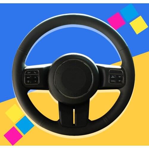 Auto Braid On The Steering Wheel Cover for Jeep Grand Cherokee 2011-2013 Compass Wrangler Patriot 2011-2016 DIY Car Wheel Covers