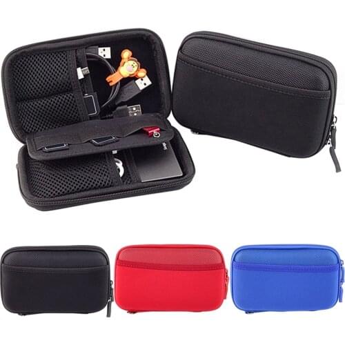 Besegad USB Flash HDD Zipper Case Hard Disk Drive Phone Data Cable SD TF Card Power Bank Carrying Storage Organizer Bag Gadgets