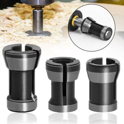 3PCS/SET Router Chuck Conversion Milling Extension Collet Mill Adapter Rod Woodwork Tool Trim Router Bit Collet Chuck