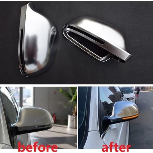 Lofty Richy Outside Rearview Mirror Cover For Audi A4 B8 A6 C6 A5 8T Q3 A3 8P Matt Chrome Mirror Cover Side Mirror Cap S Line