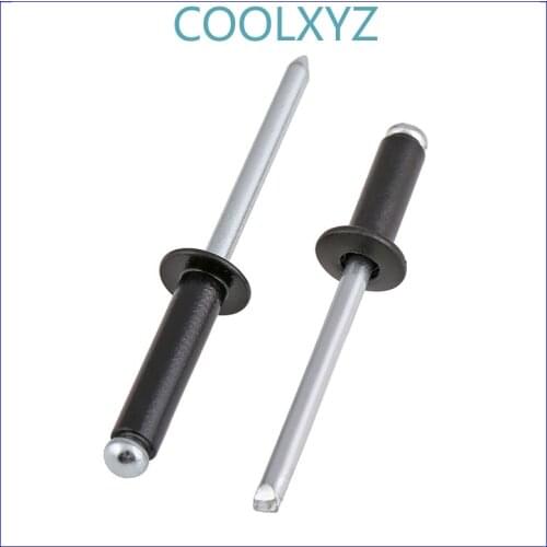Black pull nail open aluminum core rivet decoration nail pull rivet M2.4-M5 25Pcs