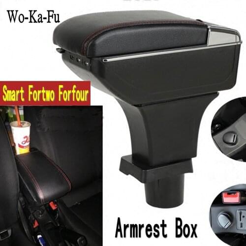 For Mercedes-Benz Smart Fortwo Forfour Armrest box central Store content box