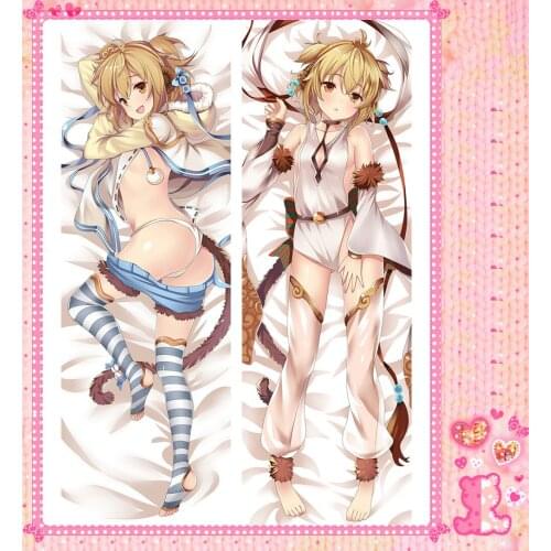 Japanese Anime Cartoon Granblue Fantasy Double sided hugging Pillow Case Pillow Cover Pillowcase Peach Skin 2 Way 71020