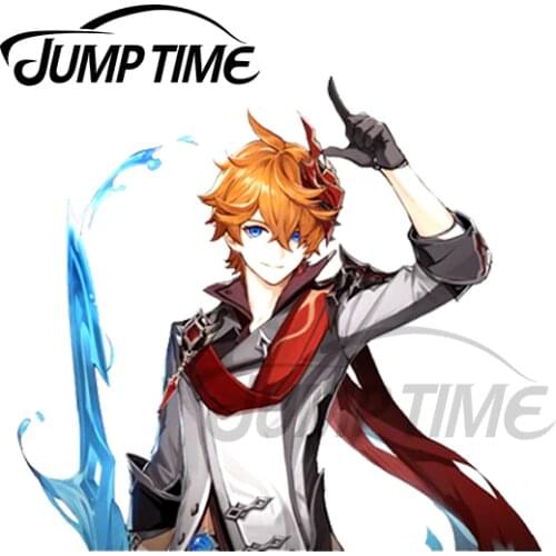 JumpTime 13 x 7.3cm Tartaglia Peeker Genshin Impact Vinyl Decal JDM Assessoires Scratch-proof Window Anime Japanese Car Stickers