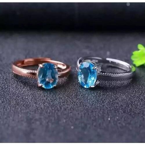 925 silver topaz Ring fashion gift for women jewelry Open ring Clssic style fine jewelry